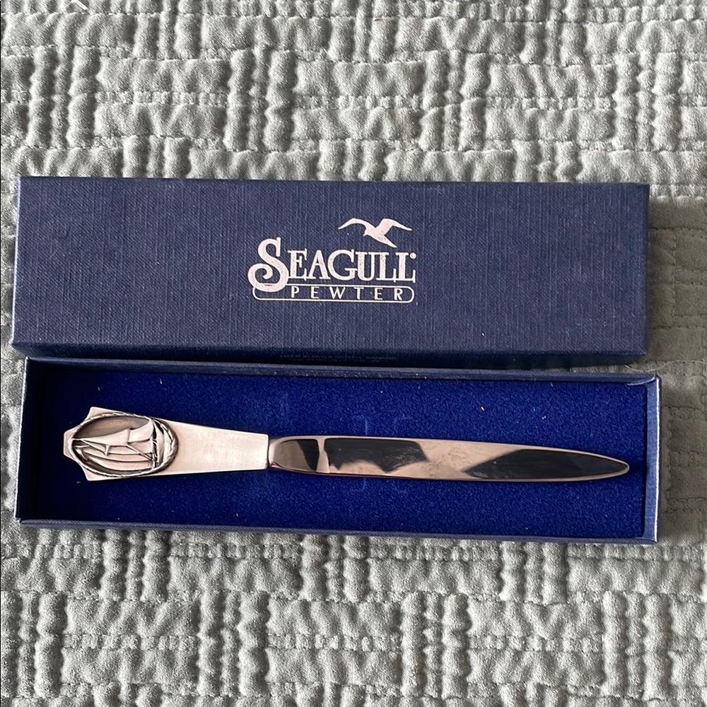 Seagull Pewter Sailboat  Letter Opener